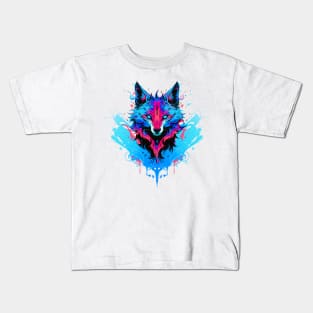 Howling at the Moon: Majestic Wolf Design Kids T-Shirt